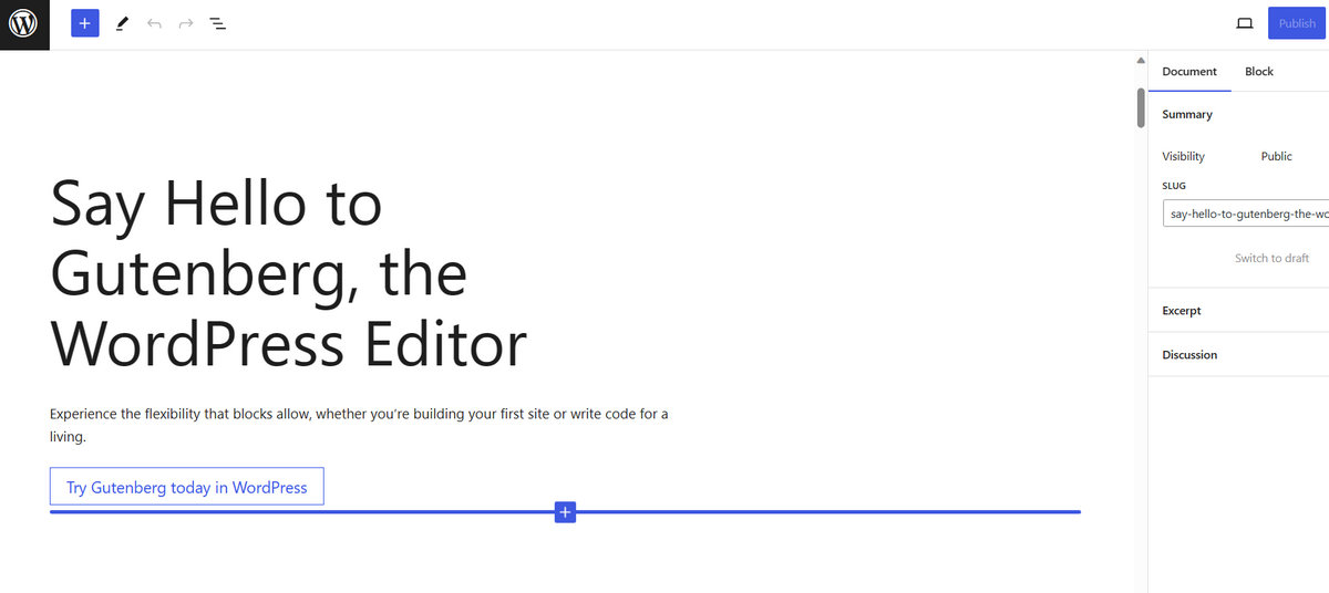 WordPress Gutenberg Block Editor